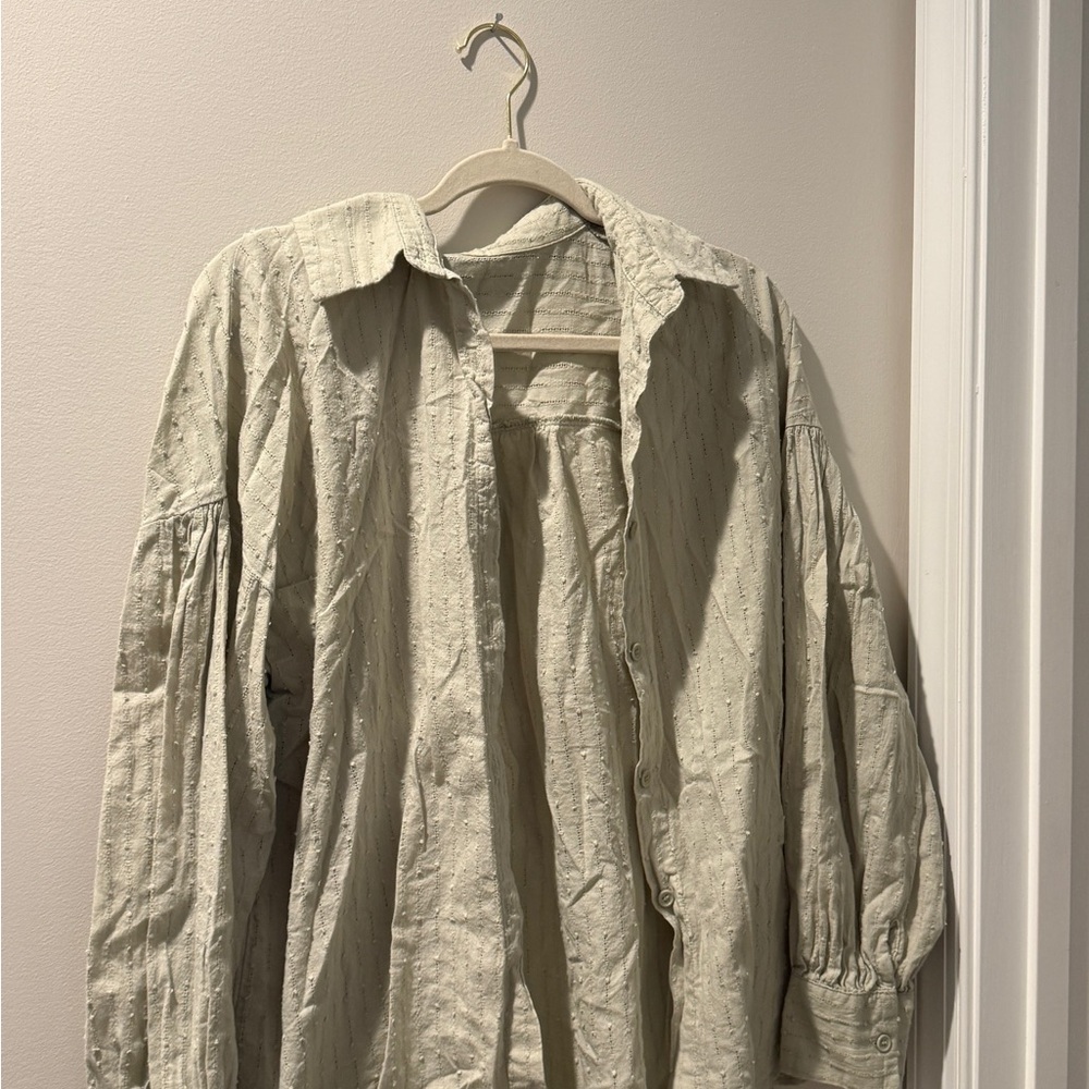 Cream Button-Up Shirt